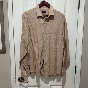 UNTUCKit Light Brown Casual Button-Down Shirt